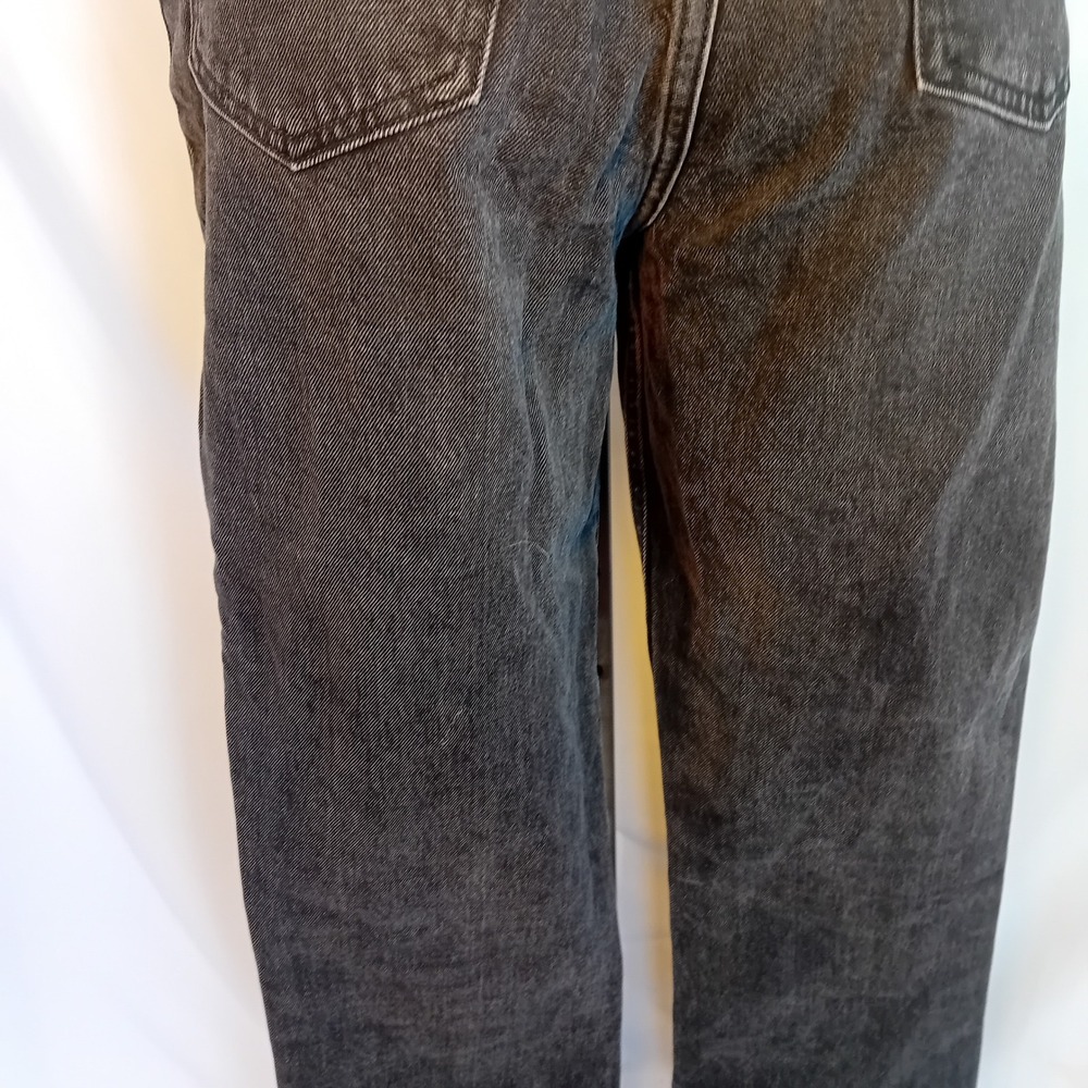 Abercrombie & Fitch Women's 90s Straight Jeans Ultra High Rise Black Wash 27/4R - Picture 13 of 16